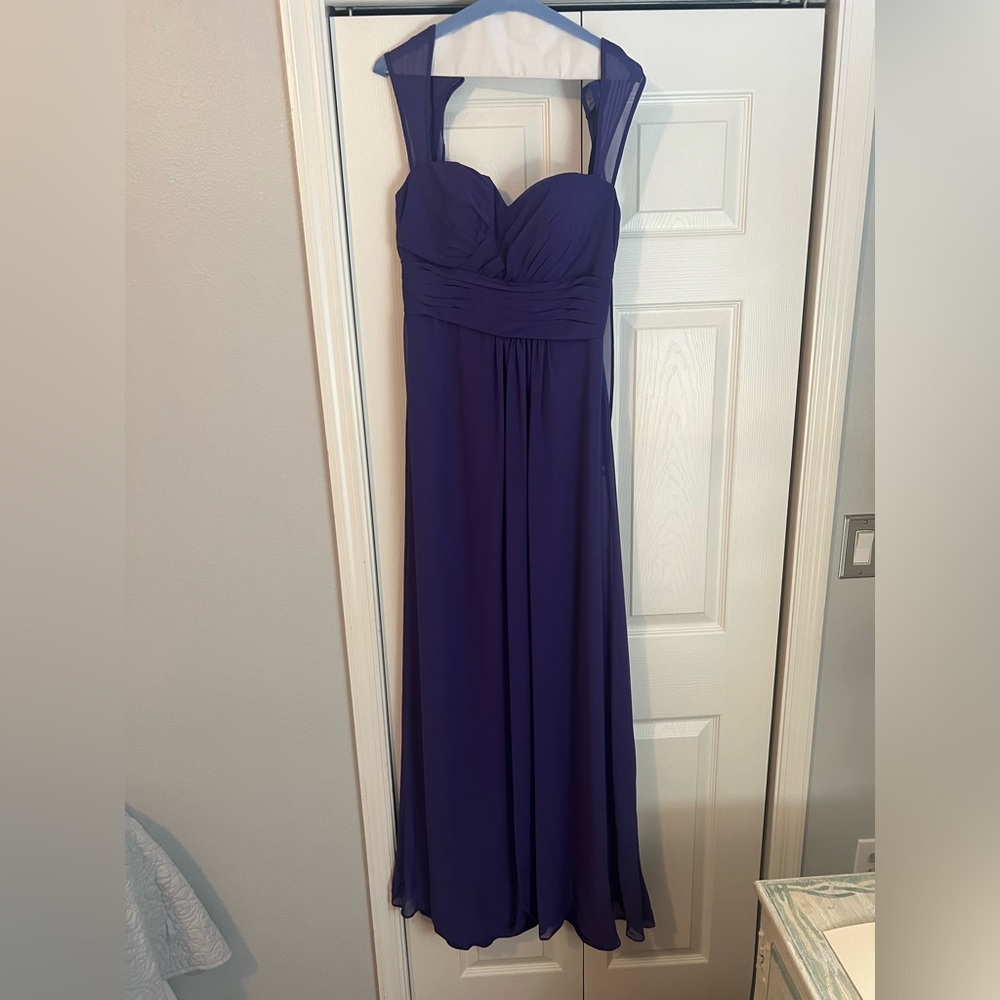 Purple chiffon gown